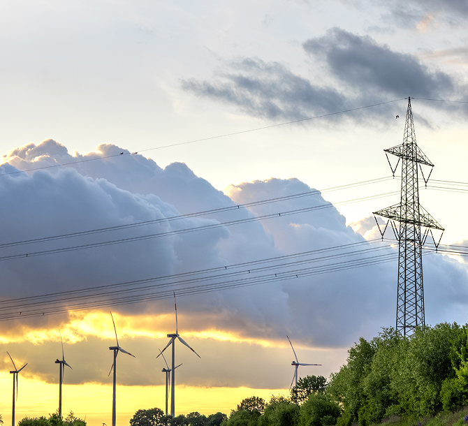 Power Tower Windmills Energy Transmission
